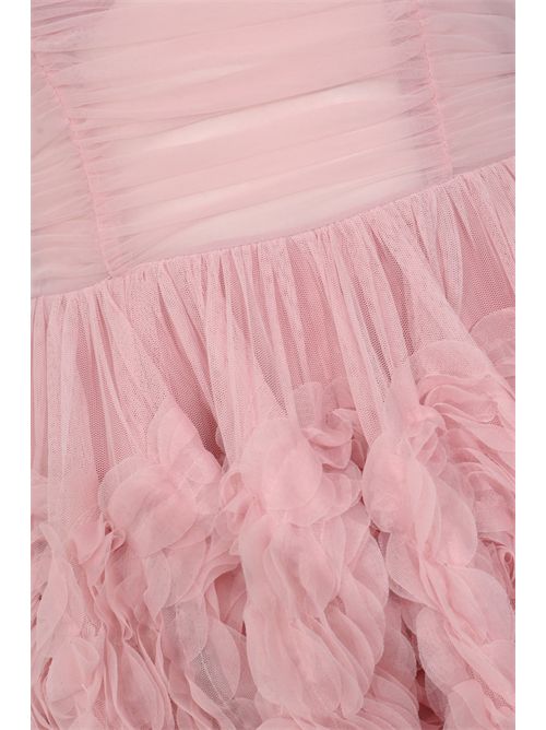 Abito lungo tulle con rose NO SECRETS | 261NS122ROSA